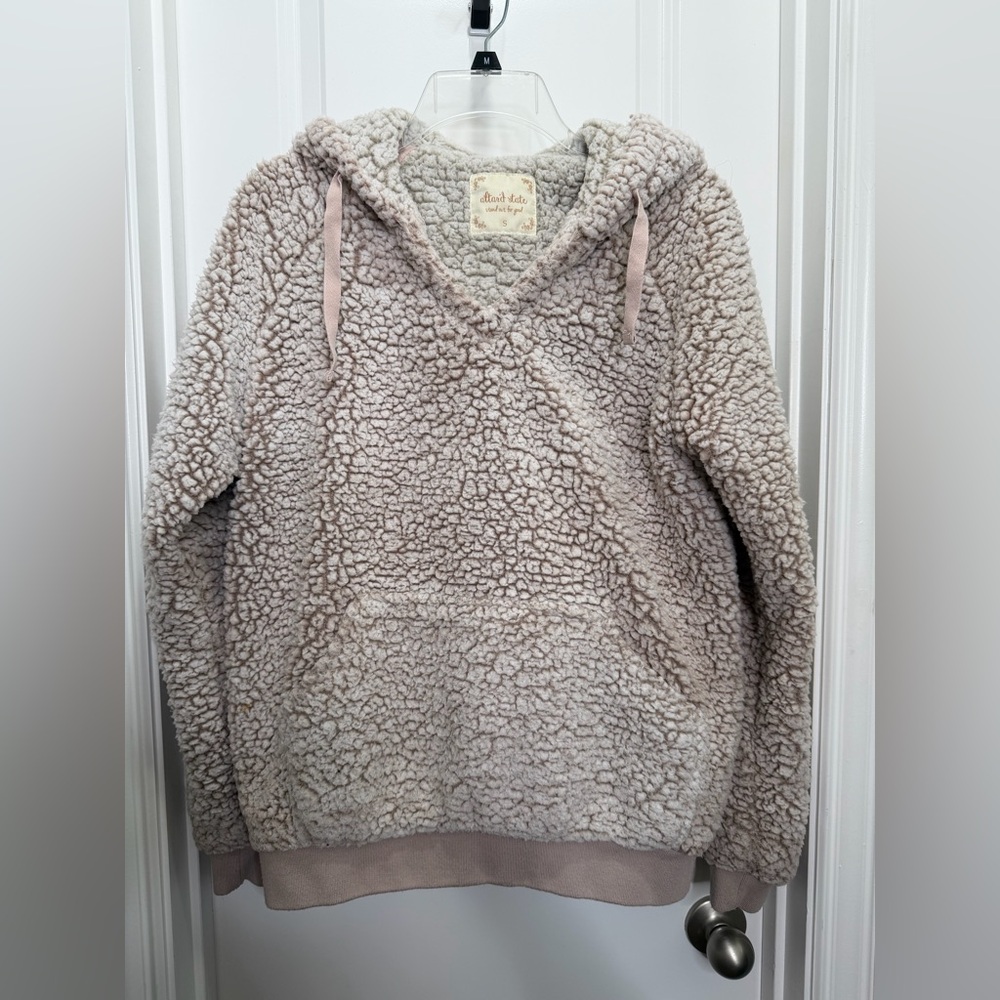 Altar'd State cream and‎ pink sherpa hoodie in size Small